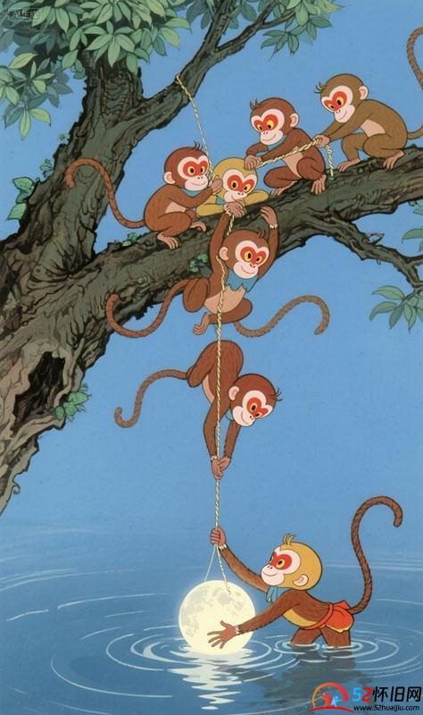 猴子捞月的故事