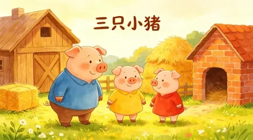 儿时记忆:三只小猪盖房子的故事